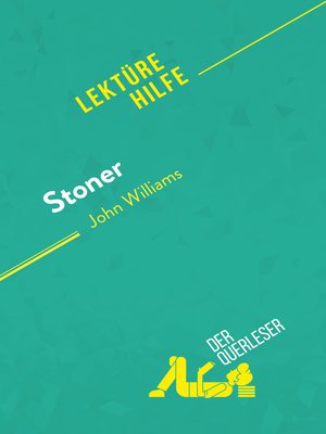 cover image of Stoner von John Williams (Lektürehilfe)